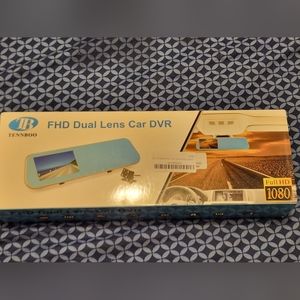 Car DVR Rearview Mirror Dash Cam FHD 1080P Dual Lens Front Rear Camera 10" TB